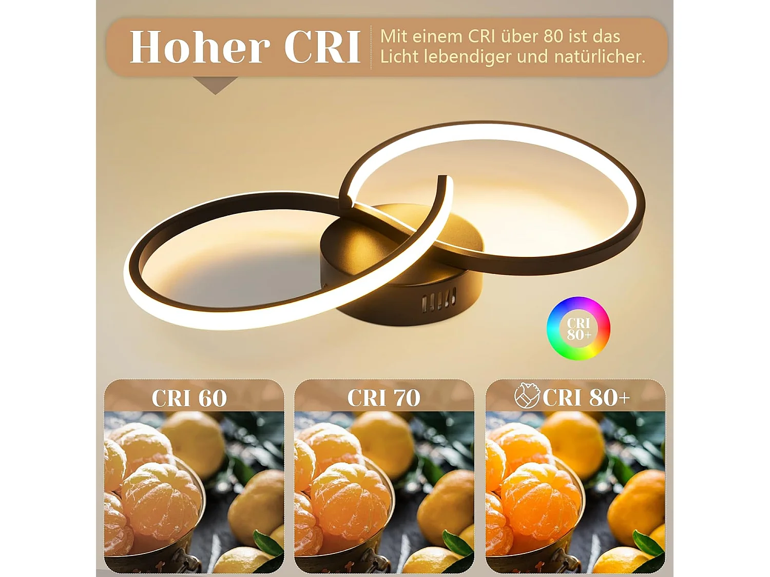 NETTLIFE Lampa sufitowa LED nowoczesna czarna do salonu 12W wewnętrzna 3000K ciepła biała dioda LED