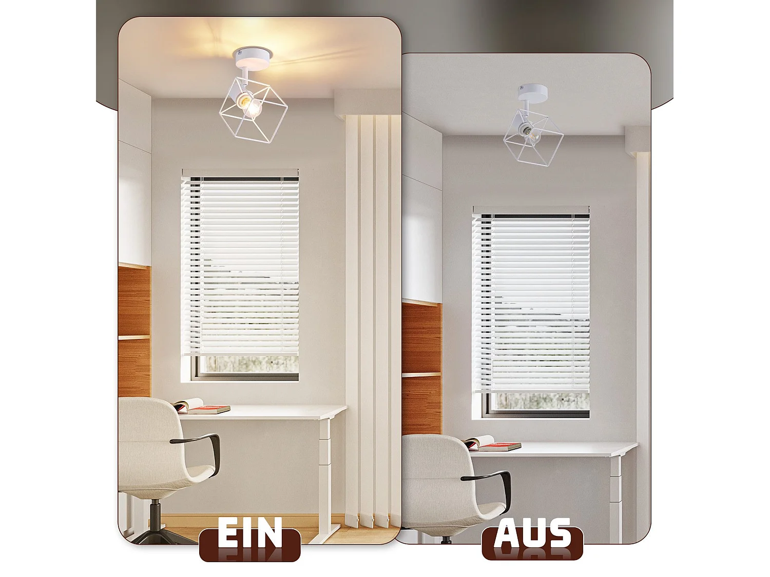 NETTLIFE Plafondspot E14 350° Verstelbare Plafondlamp Vintage Metaal Woonkamer