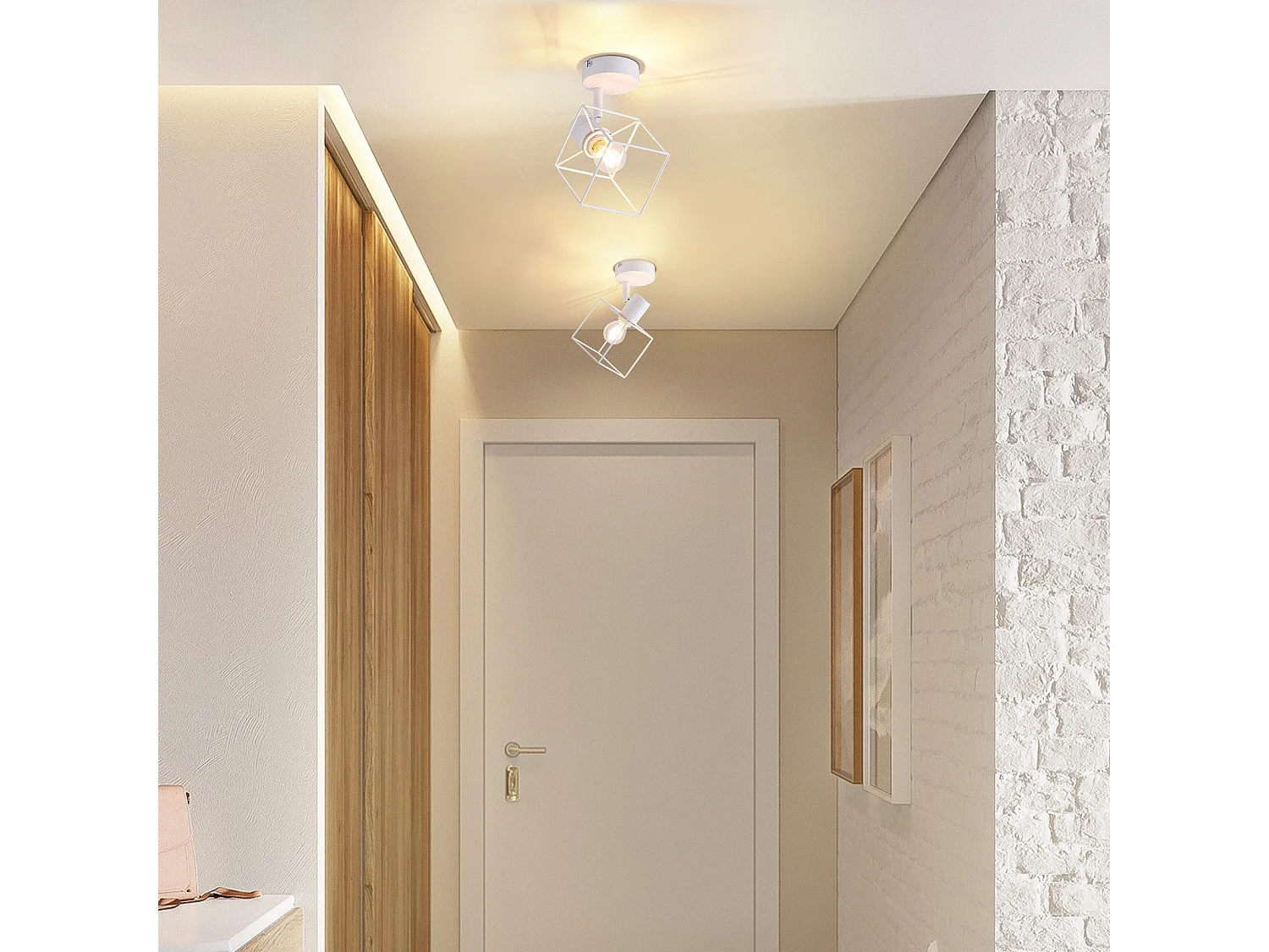 NETTLIFE Plafondspot E14 350° Verstelbare Plafondlamp Vintage Metaal Woonkamer