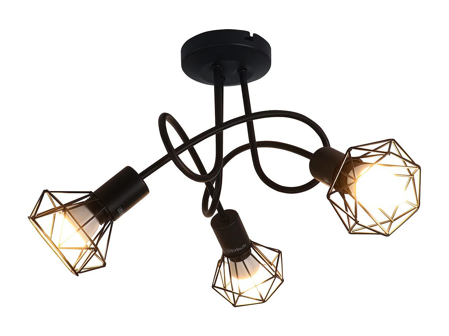 NETTLIFE Opbouwspot - 3 lichts - E14 - Moderne Plafondspot | rond Spotje - L 400 mm - Zwart - Keuken | Woonkamer | Slaapkamer