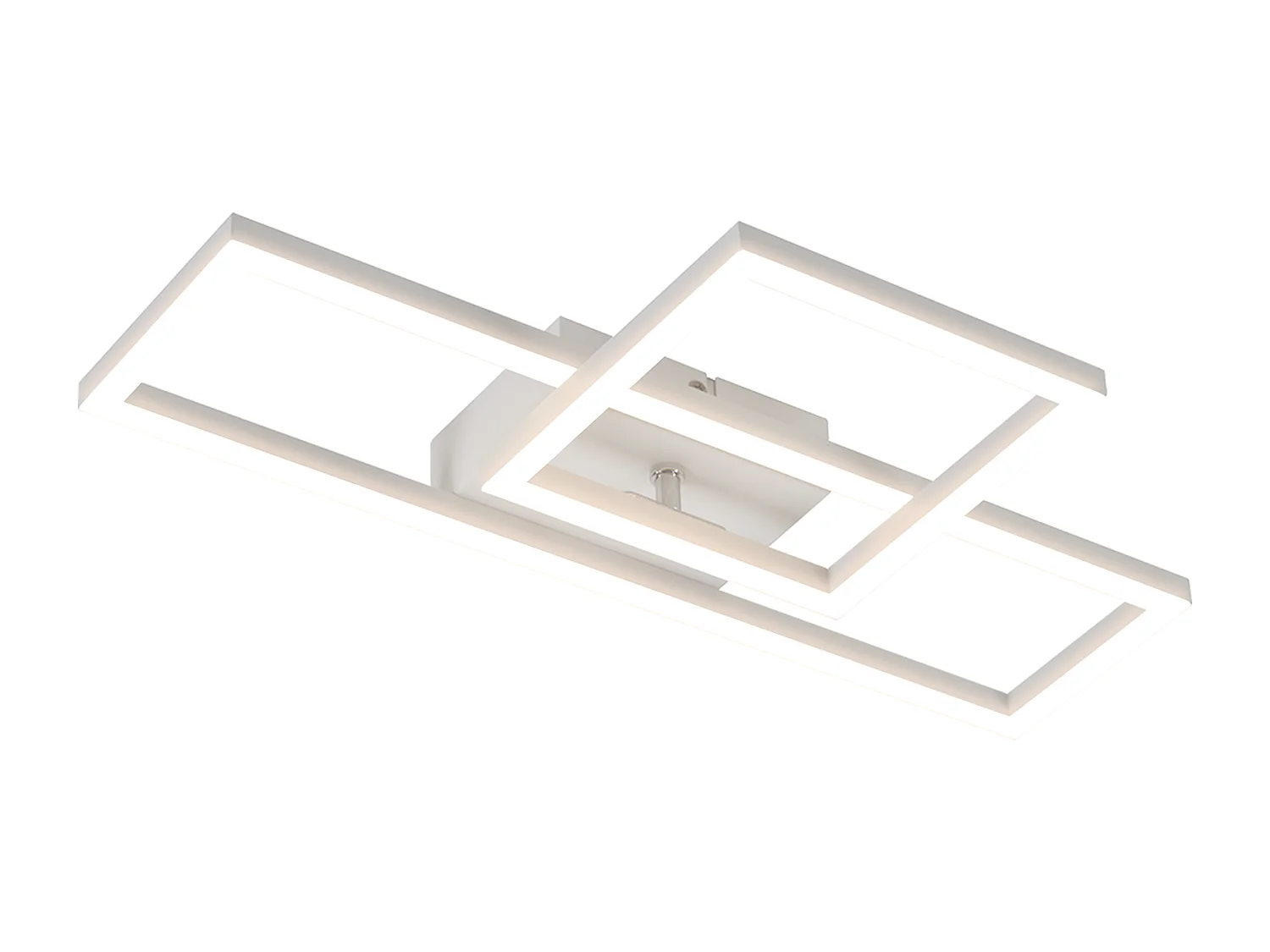 NETTLIFE Plafonnier LED plafonnier salon 20W design moderne lampe de cuisine blanc chaud carré blanc