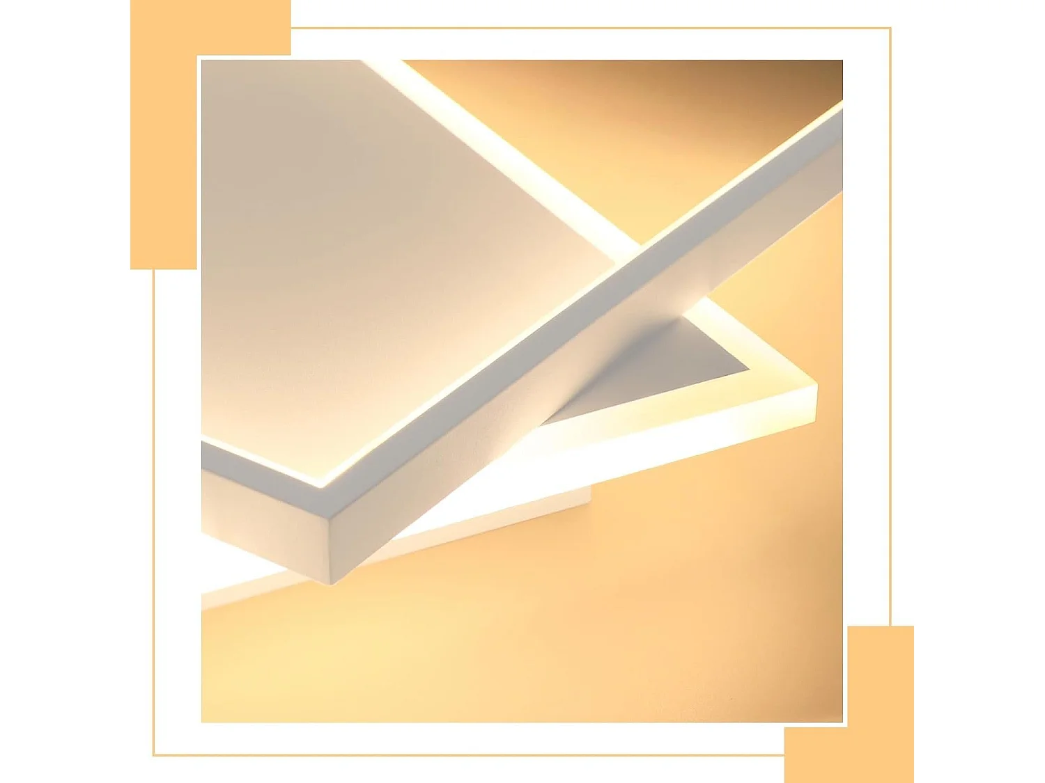 NETTLIFE Verstelbare LED Plafondlamp 44W, Wit, Vierkant Design, met Afstandsbediening, 44x40cm