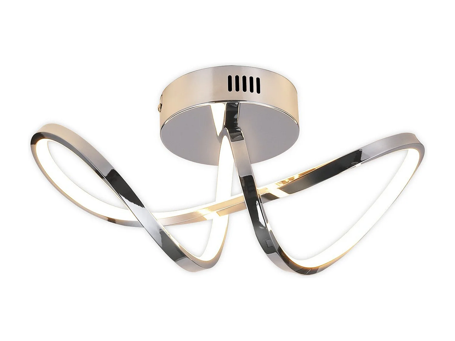 NETTLIFE Plafonnier LED chambre lampe de chambre moderne design chromé 12W intérieur 3000K blanc chaud