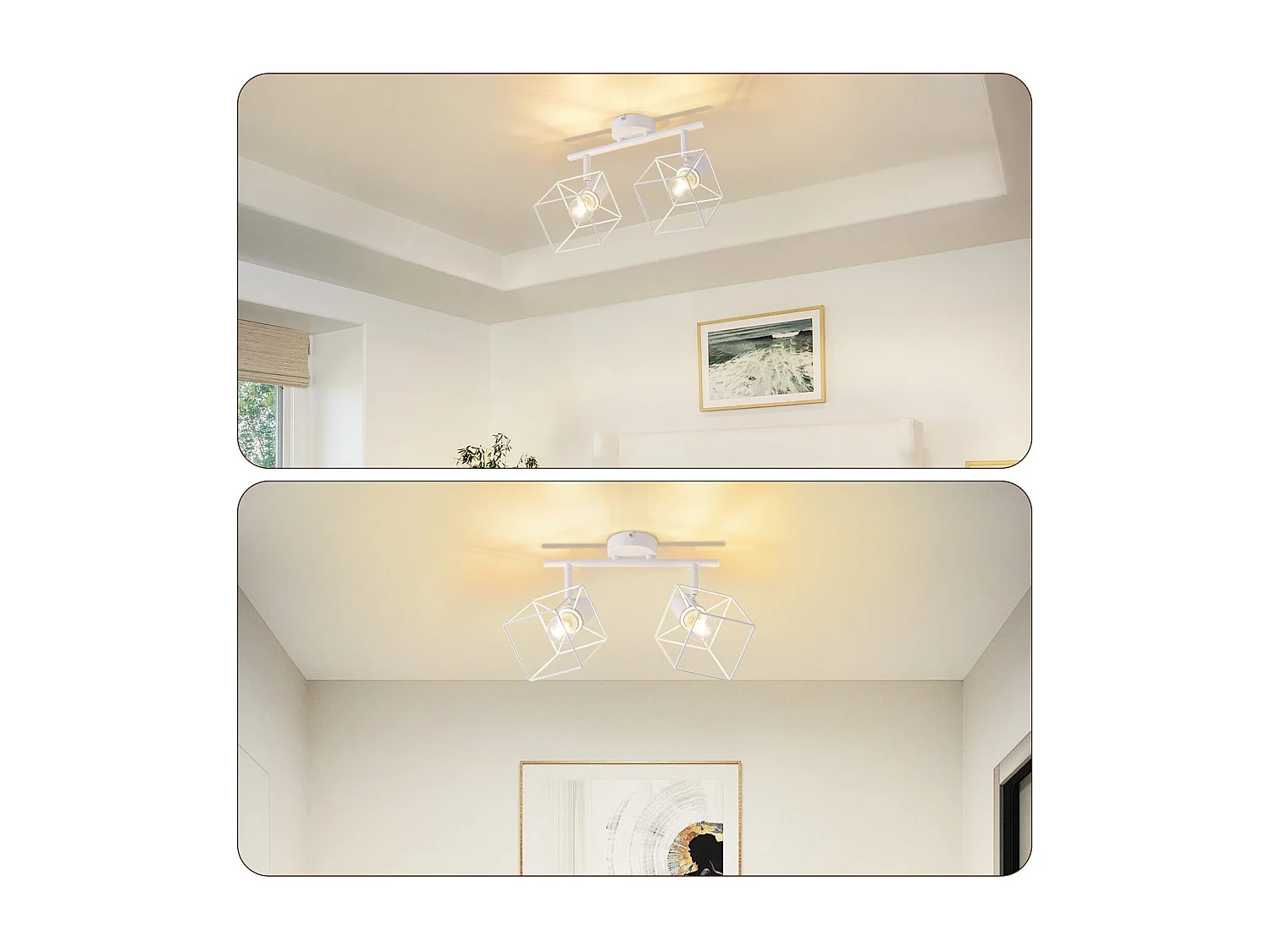 NETTLIFE E14 Plafondspot 350° Draaibaar Vintage Metaal Verstelbaar Zonder Lamp