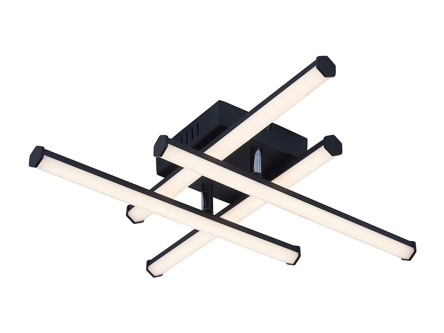 NETTLIFE Plafonnier LED salon plafonnier moderne noir 24W design d'intérieur 3000K blanc chaud