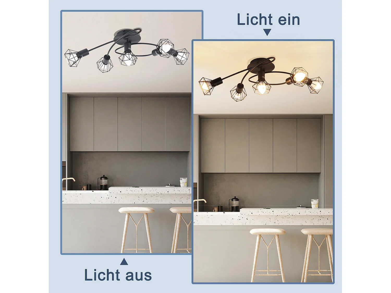 NETTLIFE Opbouwspot - 5 lichts - E14 - Moderne Plafondspot | rond Spotje - L 610 mm - Zwart - Keuken | Woonkamer | Slaapkamer