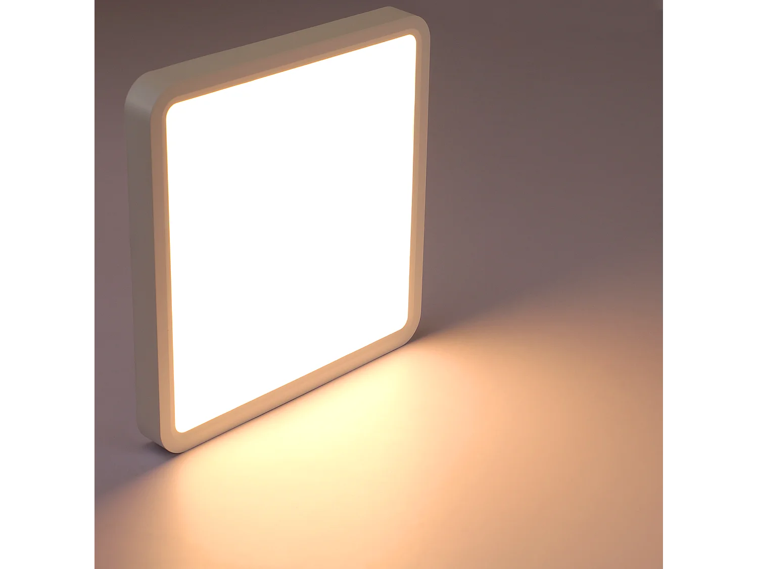 NETTLIFE Plafón LED Plano 23CM 3000 18W Cuadrado Dormitorio Blanco LED Integrado Permanentemente