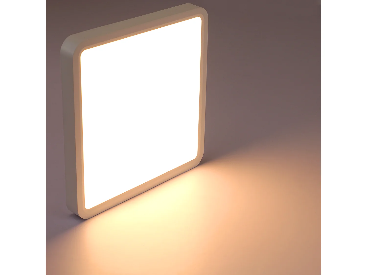 NETTLIFE 23 cm 3000 18 W quadratische LED-Deckenleuchte für Schlafzimmer, Weiß, integrierte LED