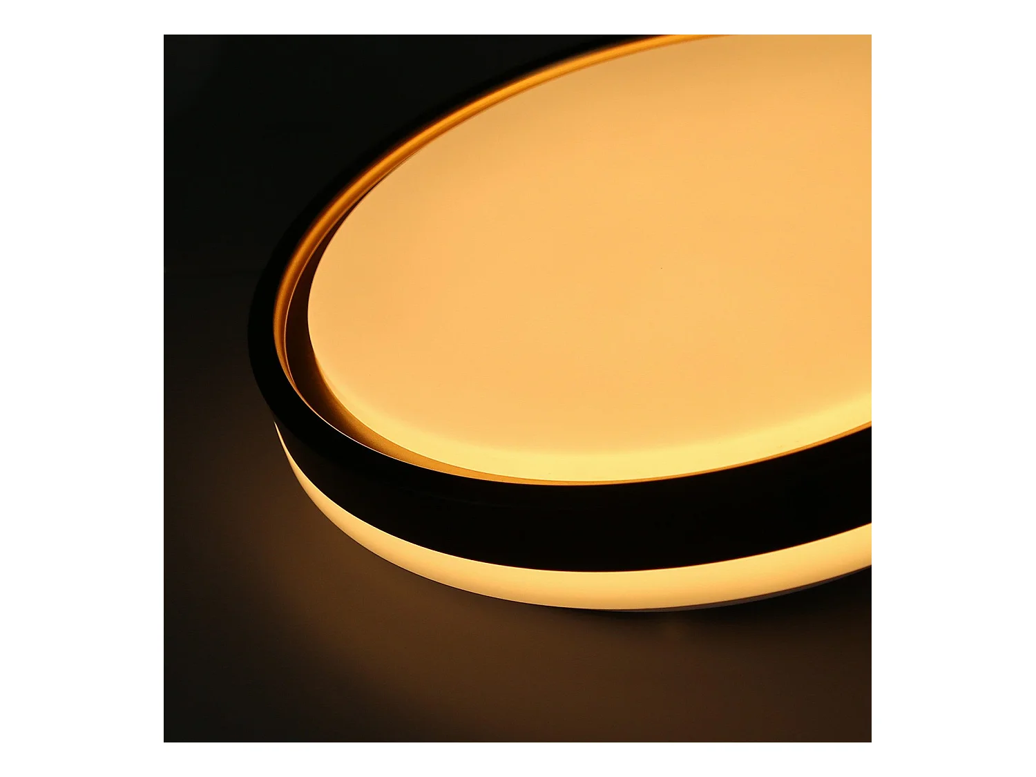 NETTLIFE LED plafondlamp voor slaapkamer, Ø30cm, verstelbaar, 18W, afstandsbediening, zwart/goud, modern design