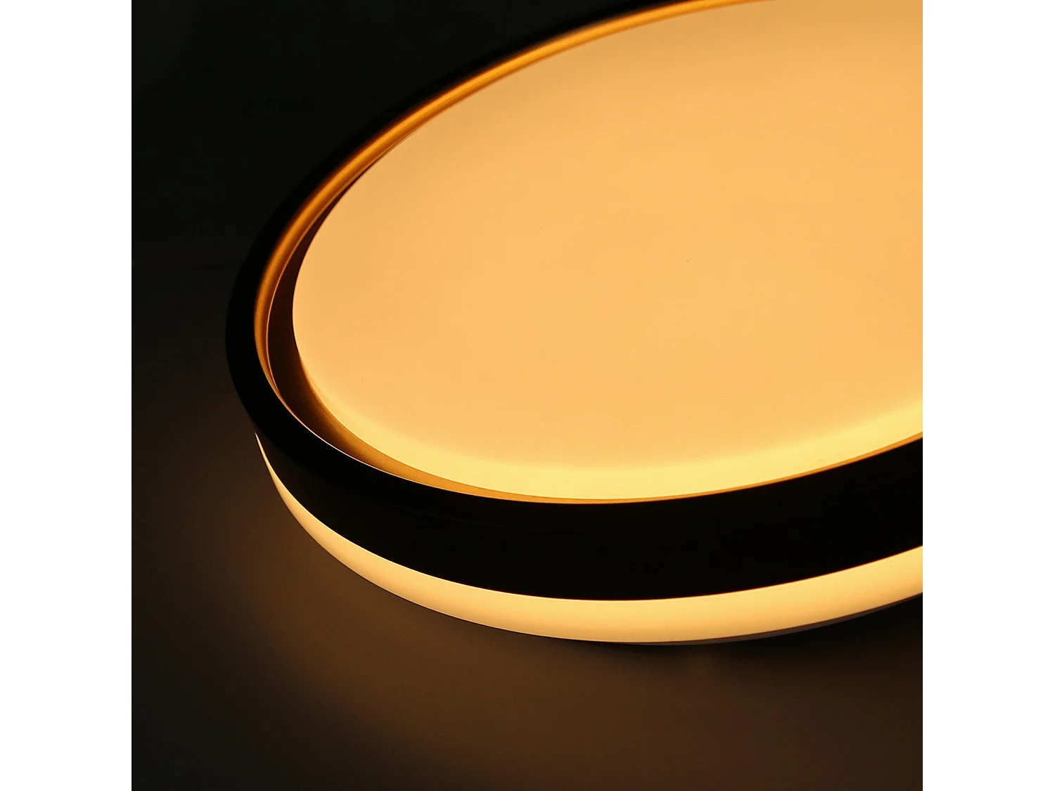 NETTLIFE LED plafondlamp voor slaapkamer, Ø30cm, verstelbaar, 18W, afstandsbediening, zwart/goud, modern design