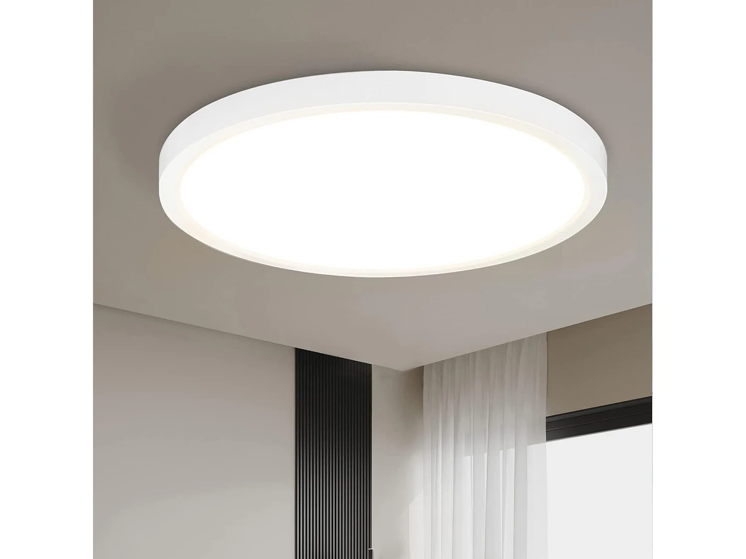 NETTLIFE Plafonnier LED plafonnier cuisine 15W lampe de salle de bain plate 4000K IP44