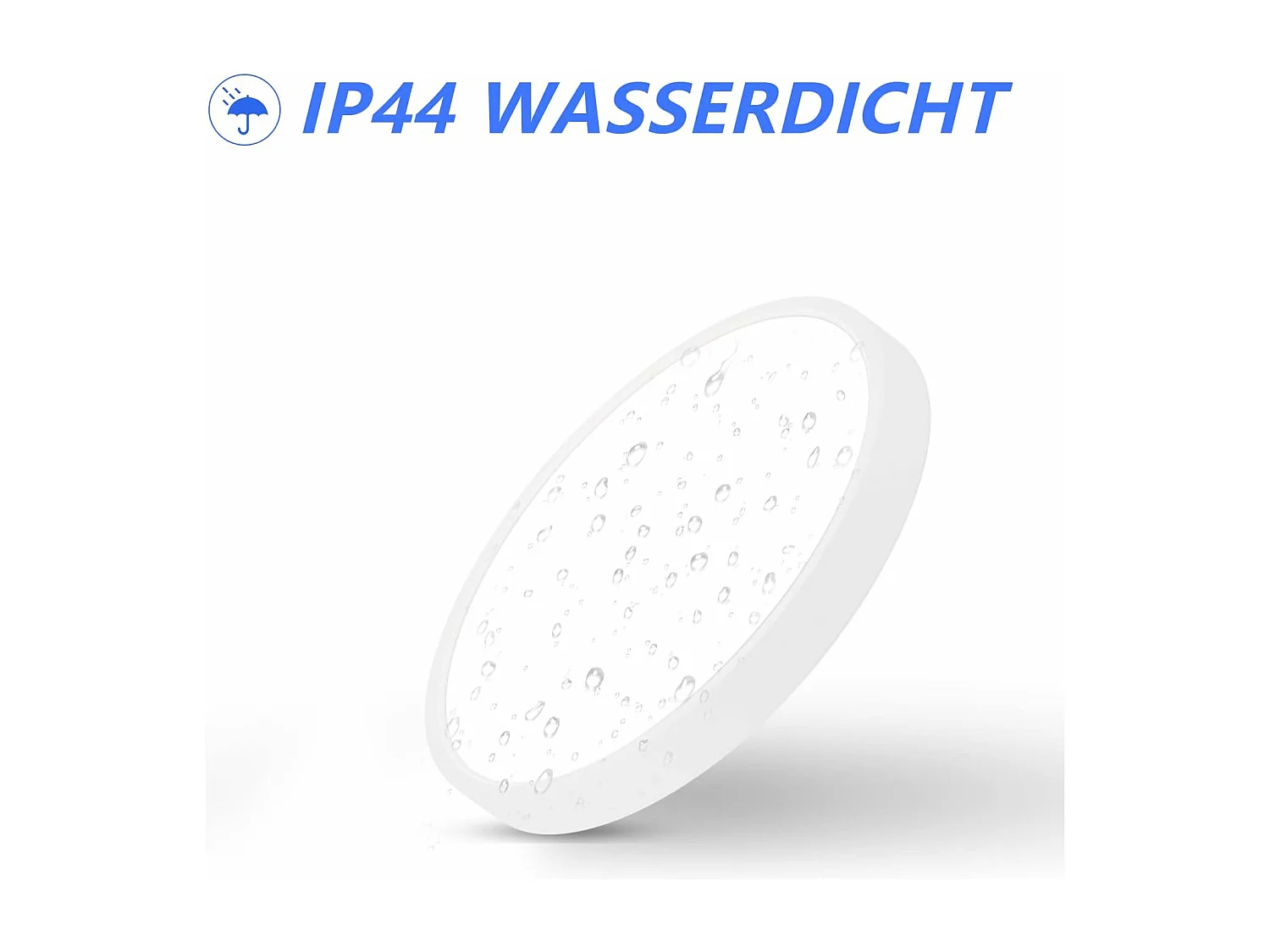 NETTLIFE Plafonnier LED plafonnier cuisine 15W lampe de salle de bain plate 4000K IP44