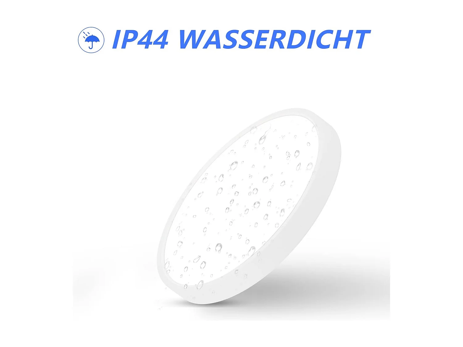 NETTLIFE Plafonnier LED plafonnier cuisine 15W lampe de salle de bain plate 4000K IP44