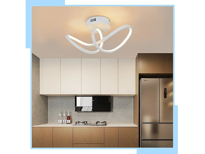 NETTLIFE Nowoczesna lampa sufitowa LED do salonu, 12 W, do wnętrz, 3000 K, LED