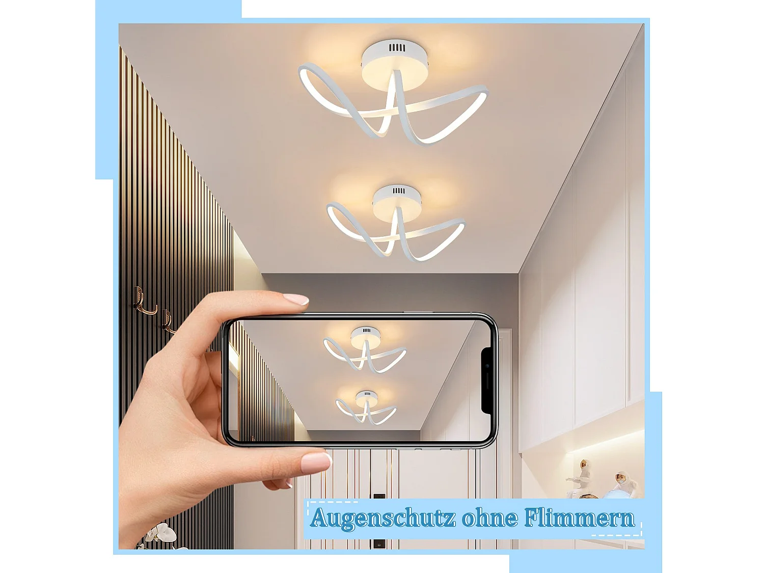 Plafoniera LED moderna NETTLIFE da 12W per soggiorno, uso interno, LED 3000K