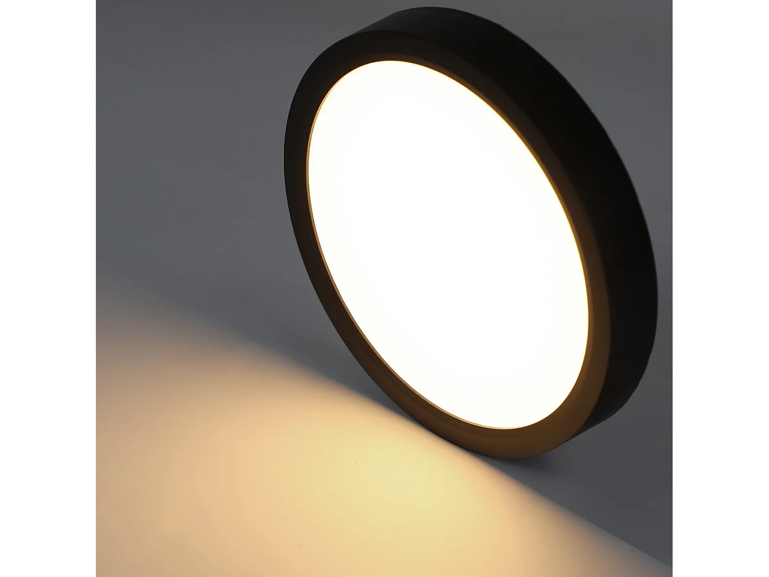 NETTLIFE LED paneel plafondlamp zwart rond plat plafondverlichting IP44 LED neutraal wit