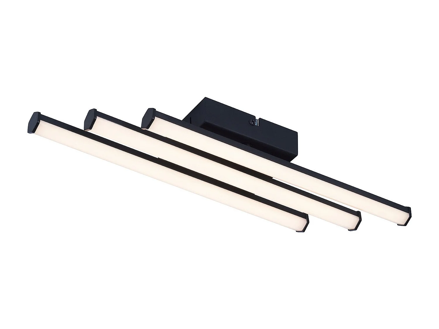 NETTLIFE Plafondlamp LED - zwart - 3-Lichts - 3000K Warm wit Licht - Metaal - 18W - Moderne Plafondverlichting - voor Woonkamer | Slaapkamer | Eetkamer - 44cm