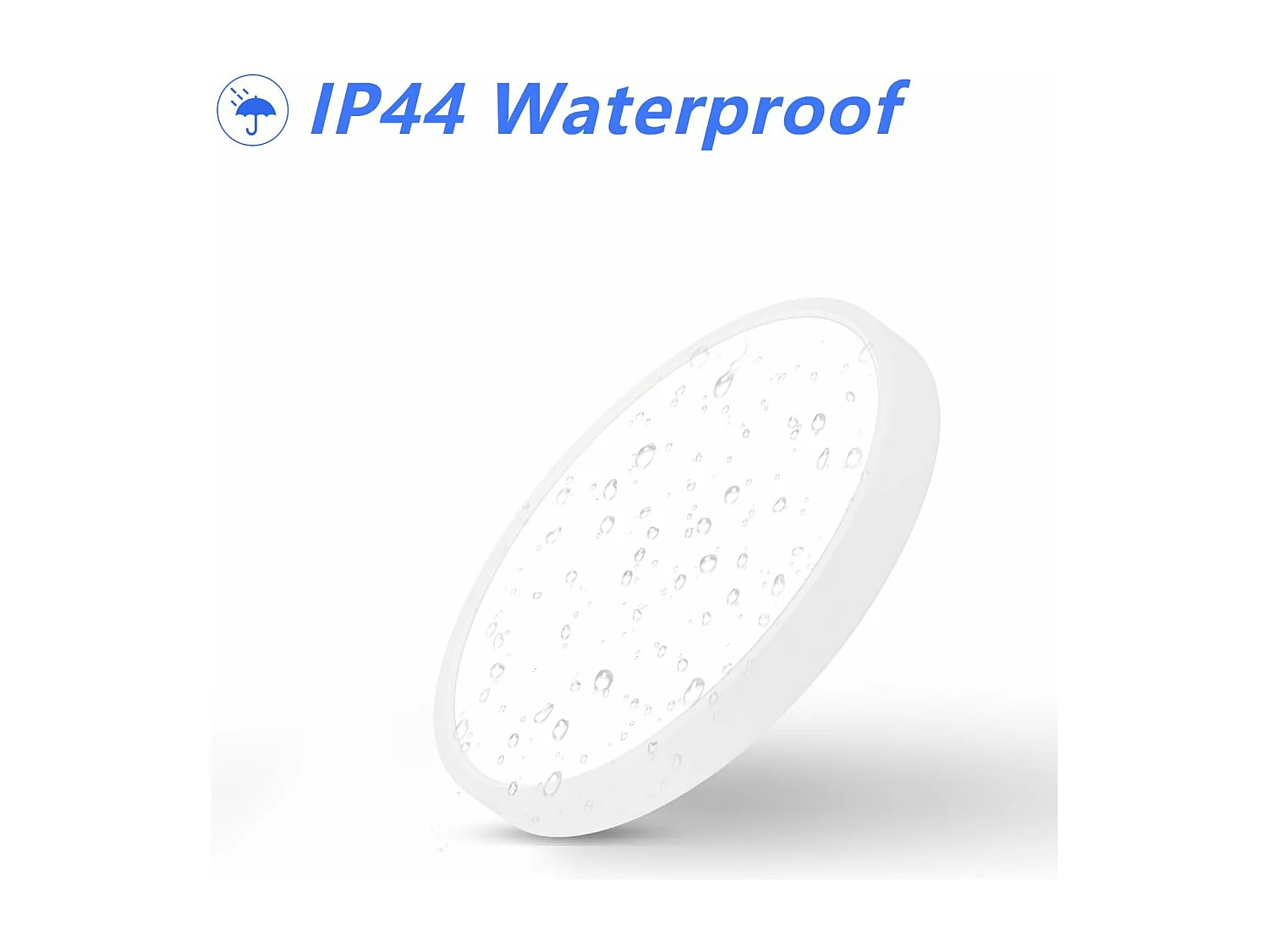 NETTLIFE Panneau LED plafonnier noir éclairage de plafond plat IP44 résistant aux éclaboussures blanc froid 15W