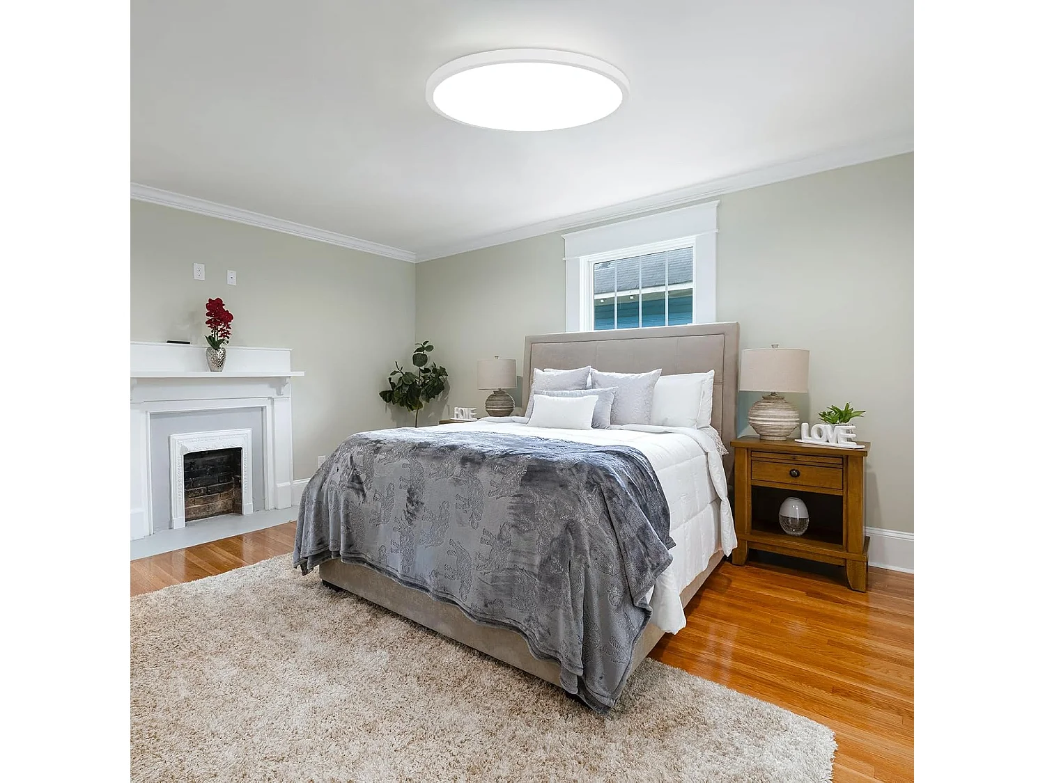 NETTLIFE LED Deckenleuchte Bad Deckenleuchte - Badezimmerlampe Ø30cm flach rund 18W IP44