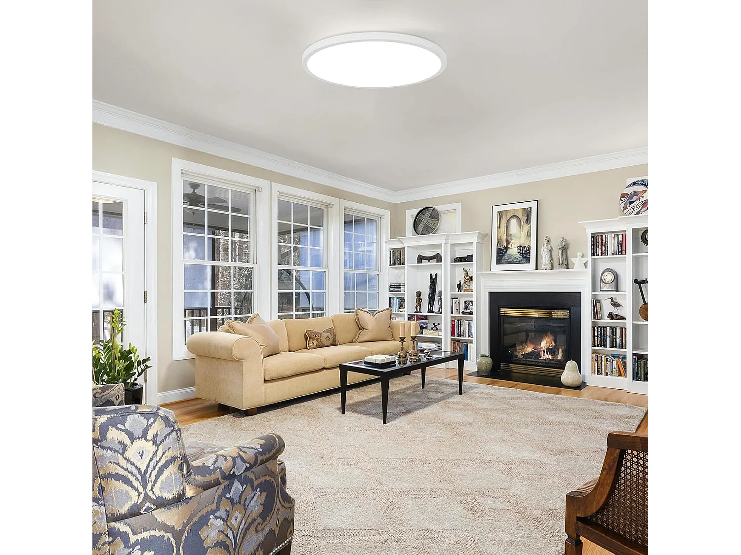 NETTLIFE LED Deckenleuchte Bad Deckenleuchte - Badezimmerlampe Ø30cm flach rund 18W IP44