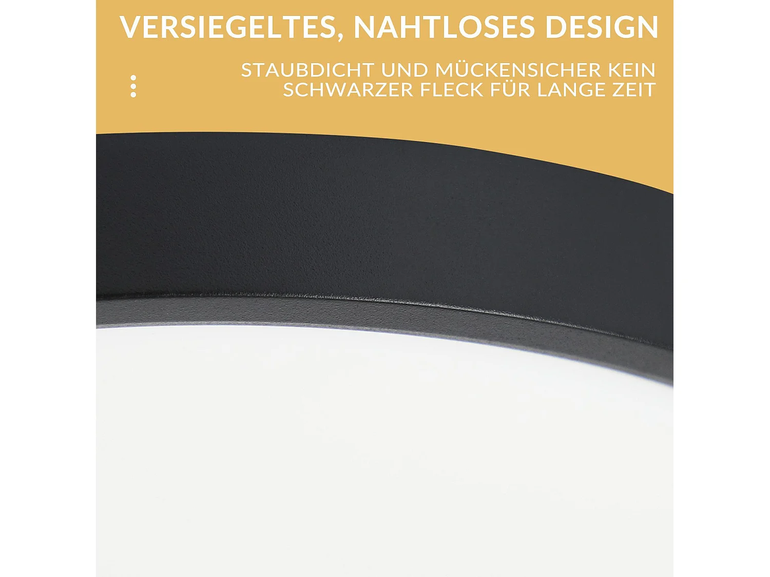 NETTLIFE Plafonnier LED plat noir 18cm 15W rond petite LED blanc chaud intégré en permanence 3000K