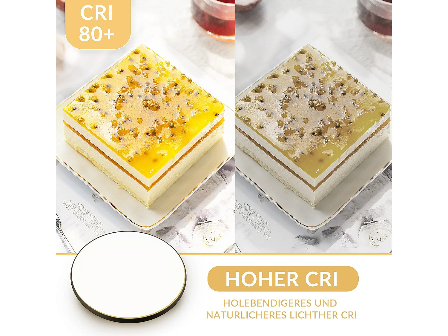 NETTLIFE Plafonnier LED plat noir 18cm 15W rond petite LED blanc chaud intégré en permanence 3000K