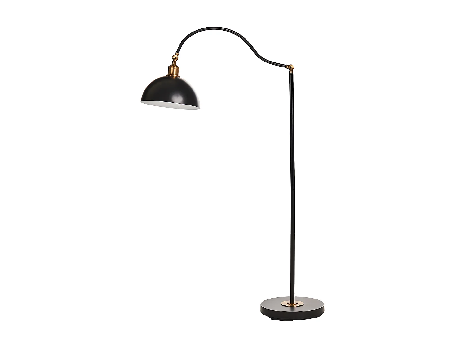 Candeeiro de pé LENNON Ajustável Metal Preto