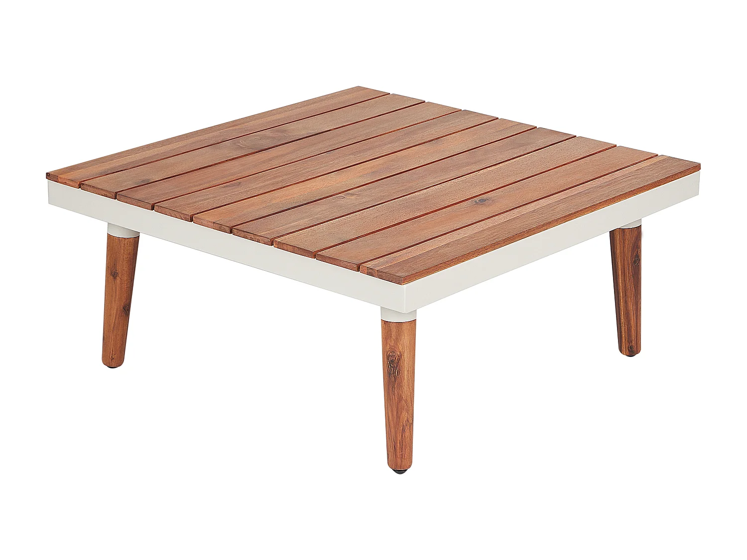 Set di divani angolari da giardino 5 posti CORATO Legno d'acacia Bianco sporco