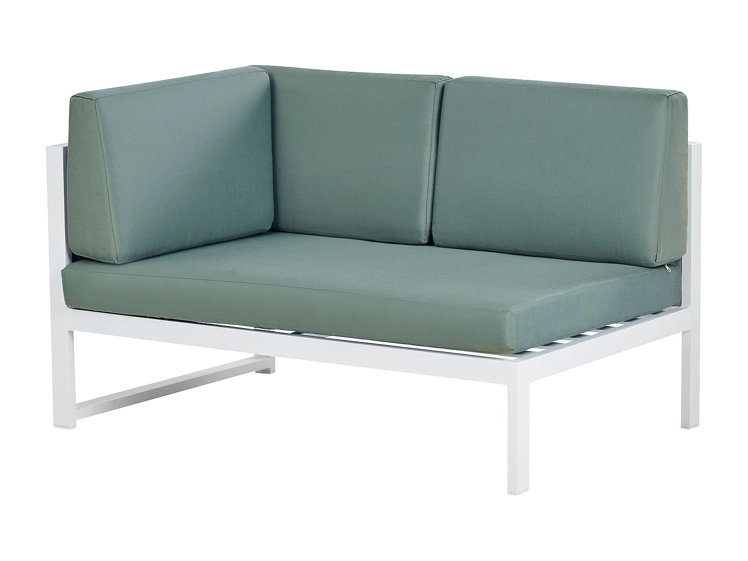 Conjunto de sofás de jardim de canto 6 lugares CASTELLA à esquerda Metal Verde