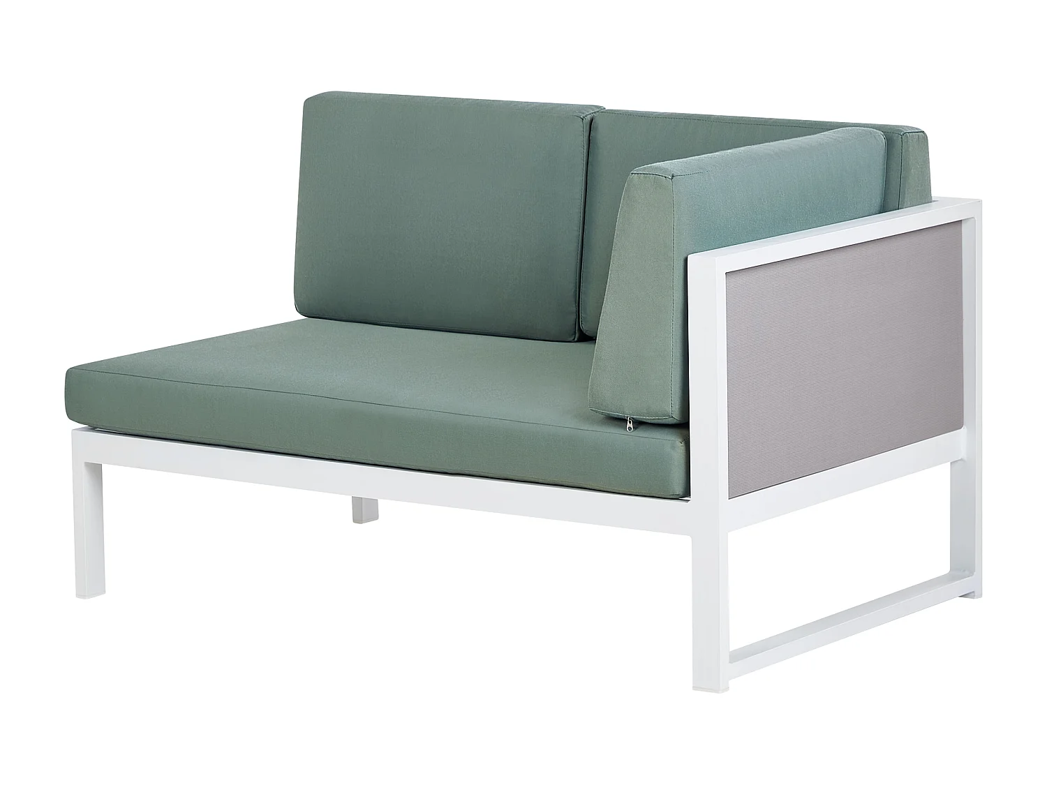 Conjunto de sofás de jardim de canto 6 lugares CASTELLA à esquerda Metal Verde