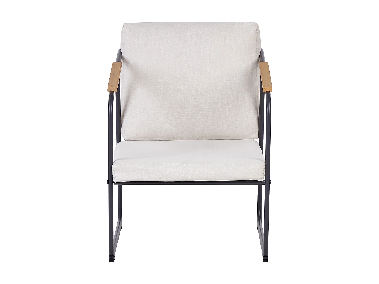 Conjunto de jardim com mesa 4 lugares VEZZANA Metal Creme claro