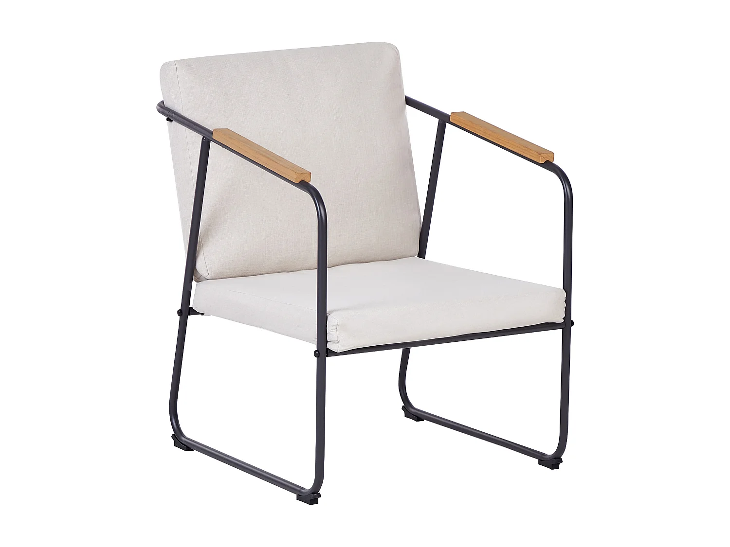 Ensemble de salon de jardin avec table 4 places VEZZANA Métal Beige clair