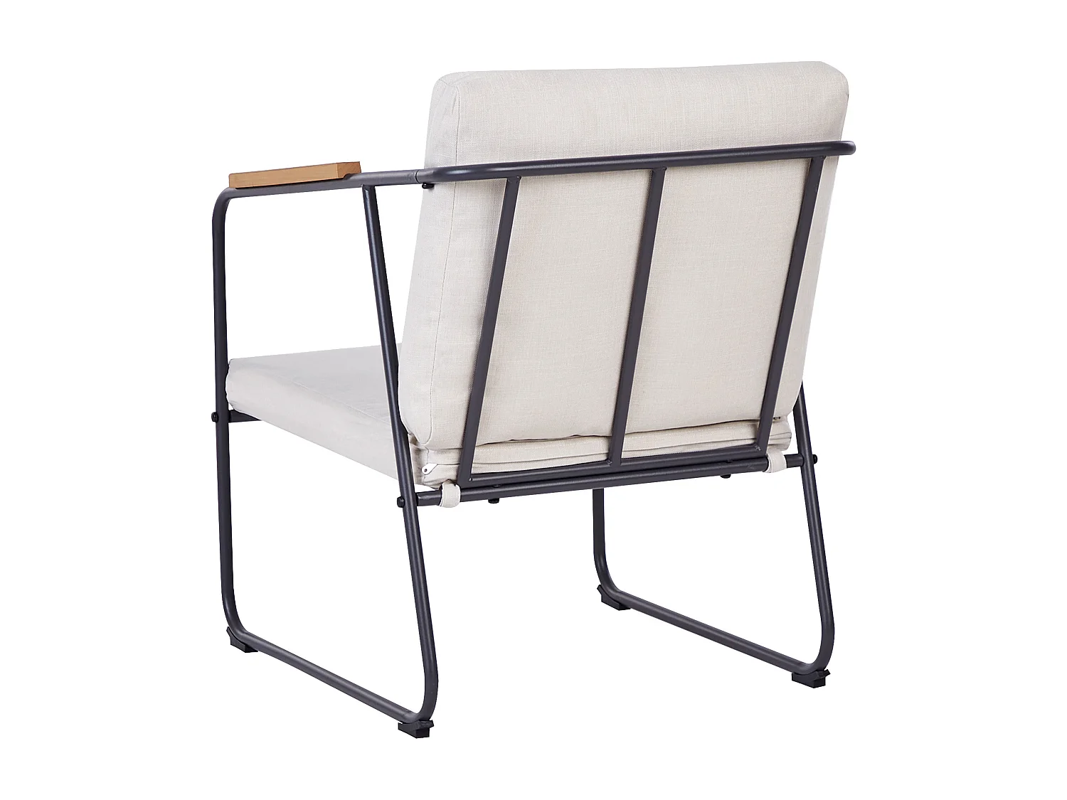 Ensemble de salon de jardin avec table 4 places VEZZANA Métal Beige clair