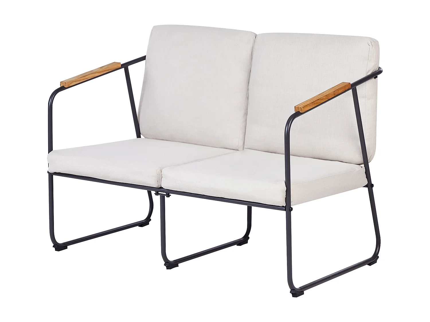 Ensemble de salon de jardin avec table 4 places VEZZANA Métal Beige clair