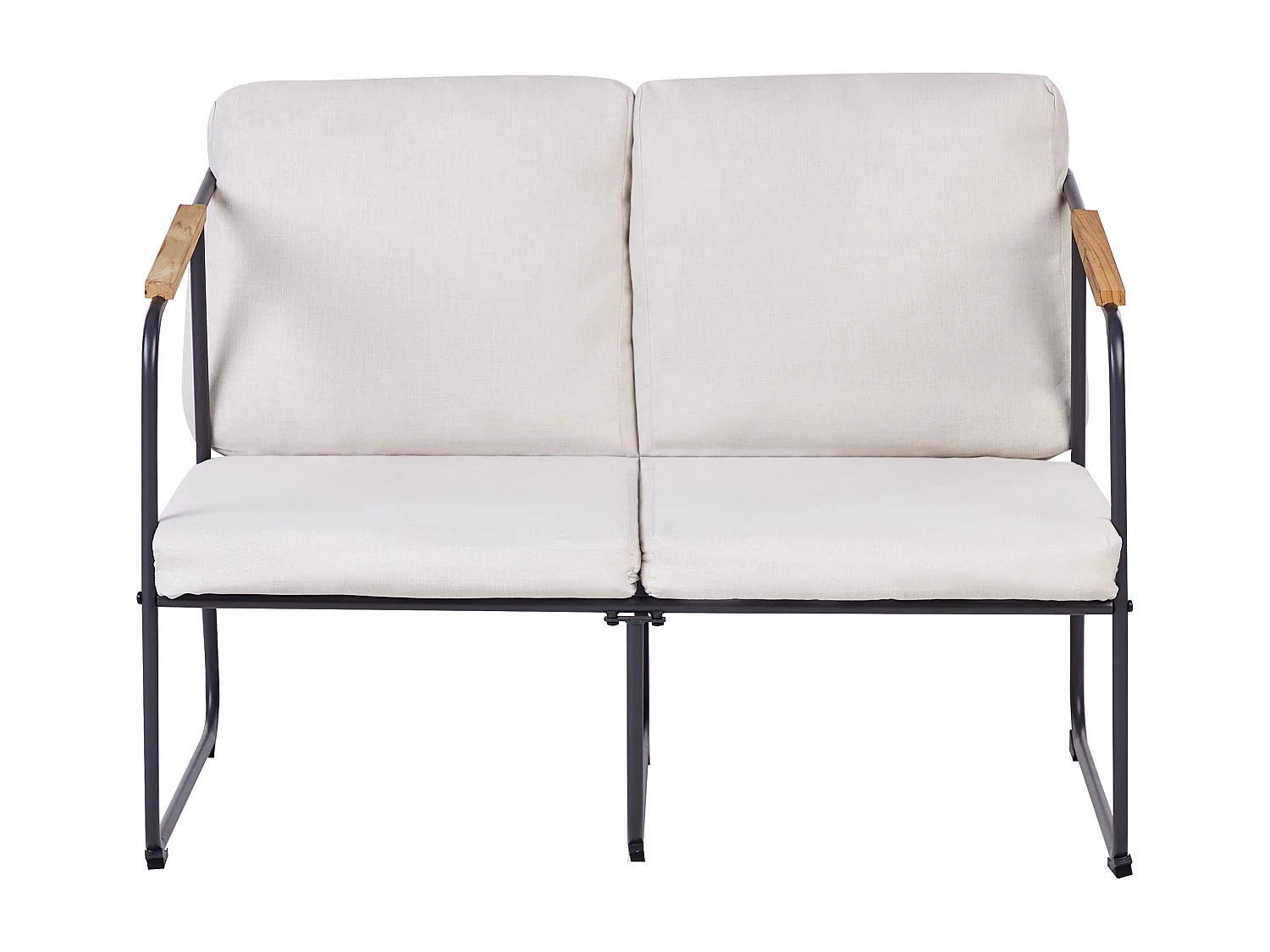 Ensemble de salon de jardin avec table 4 places VEZZANA Métal Beige clair