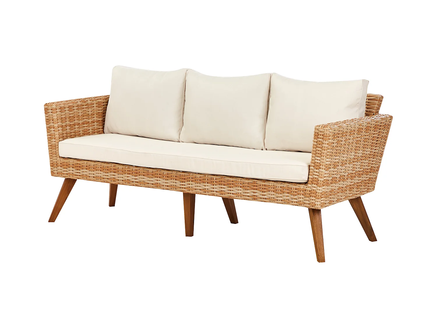 Ensemble de salon de jardin avec table 5 places VITTORIA XL Blanc cassé