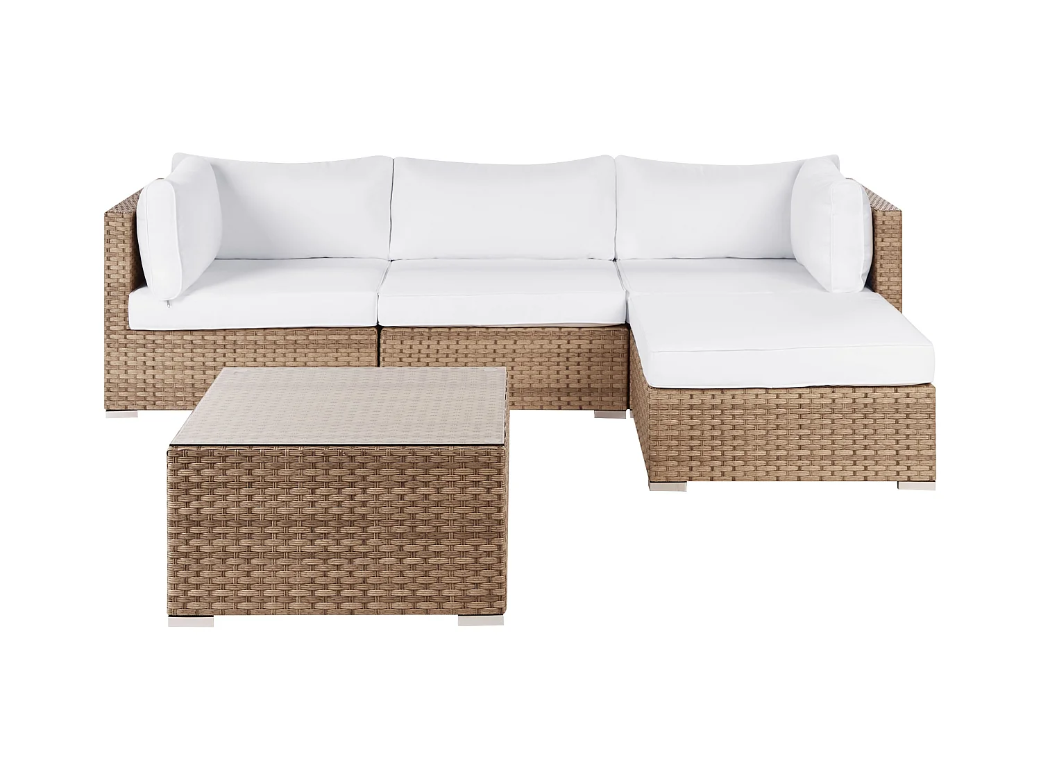 Loungeset SANO PE rotan Natuurlijk Linkerzijde