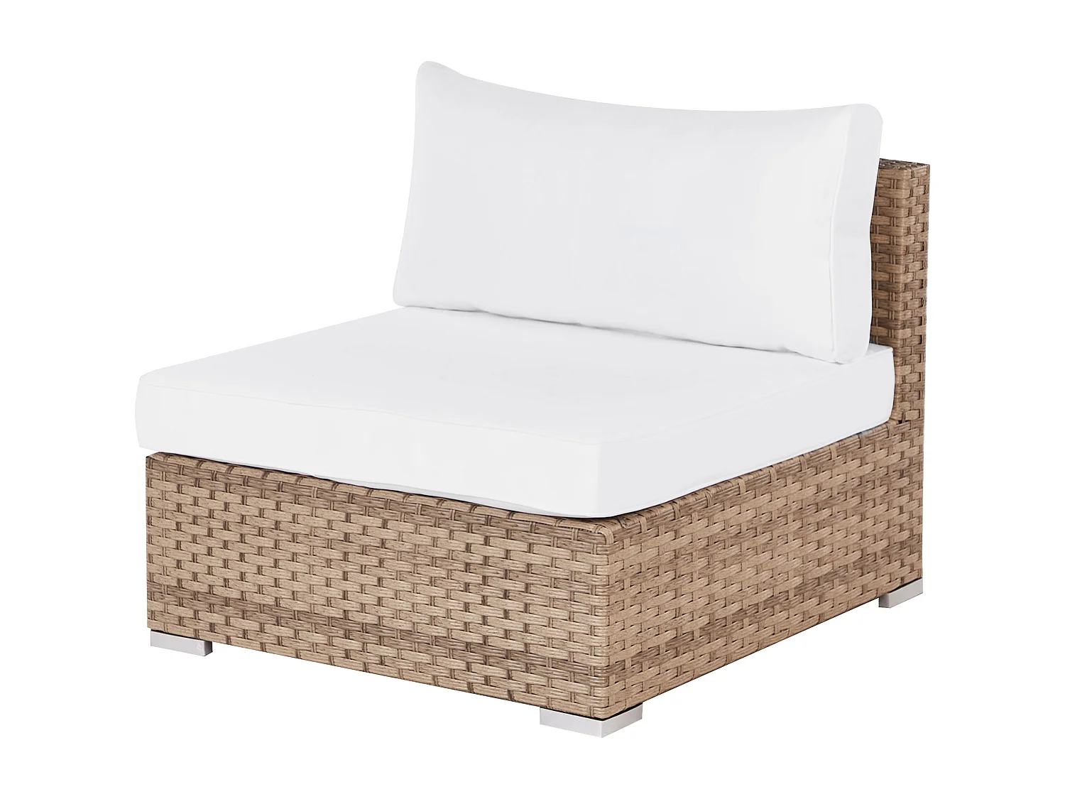 Ensemble de canapés d'angle de jardin 4 places SANO Côté gauche Polyrotin Naturel