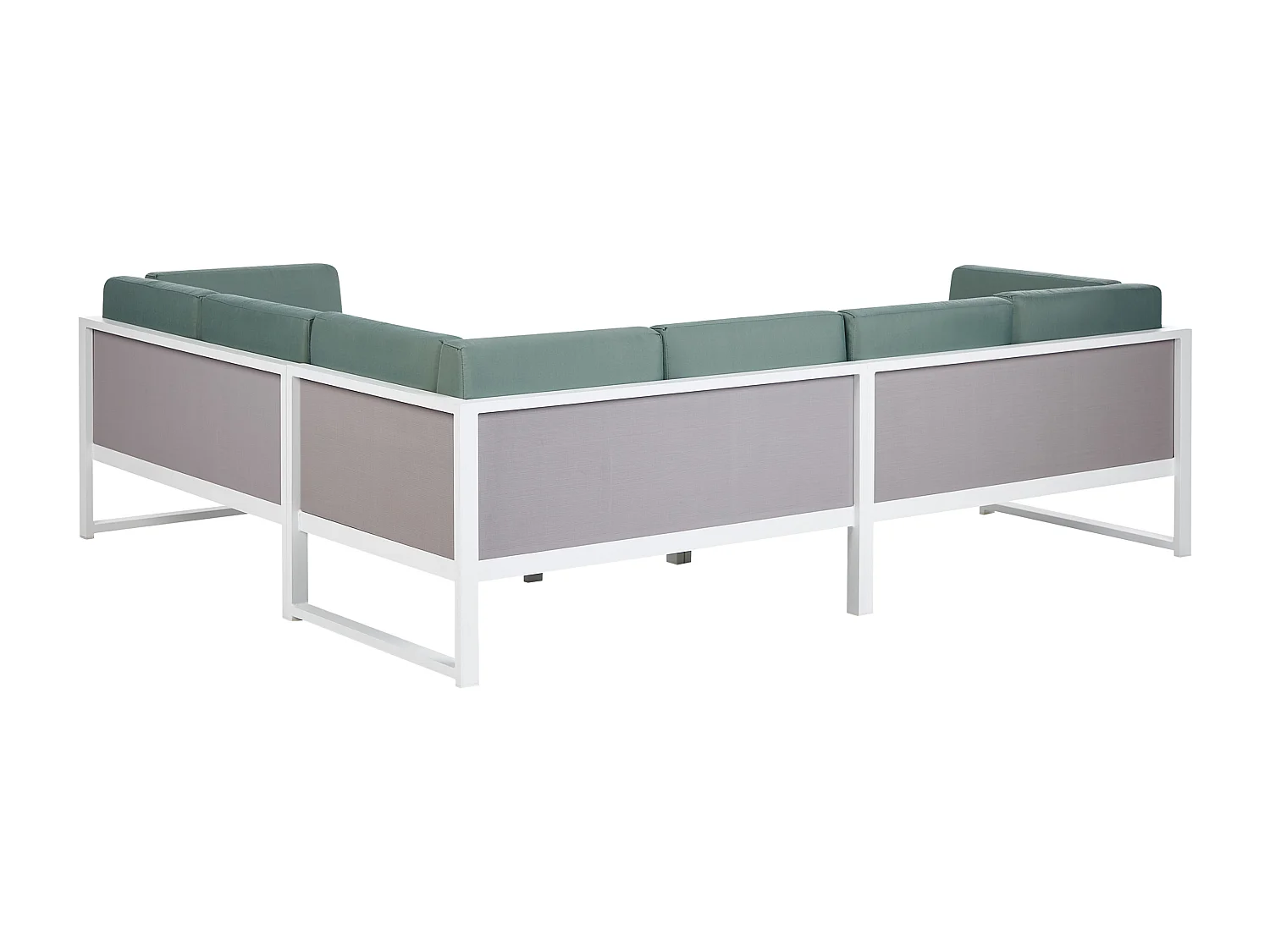 Tuin hoekloungeset met tafel 6-zitter CASTELLA/FRATTE Linkerzijde Metaal Groen