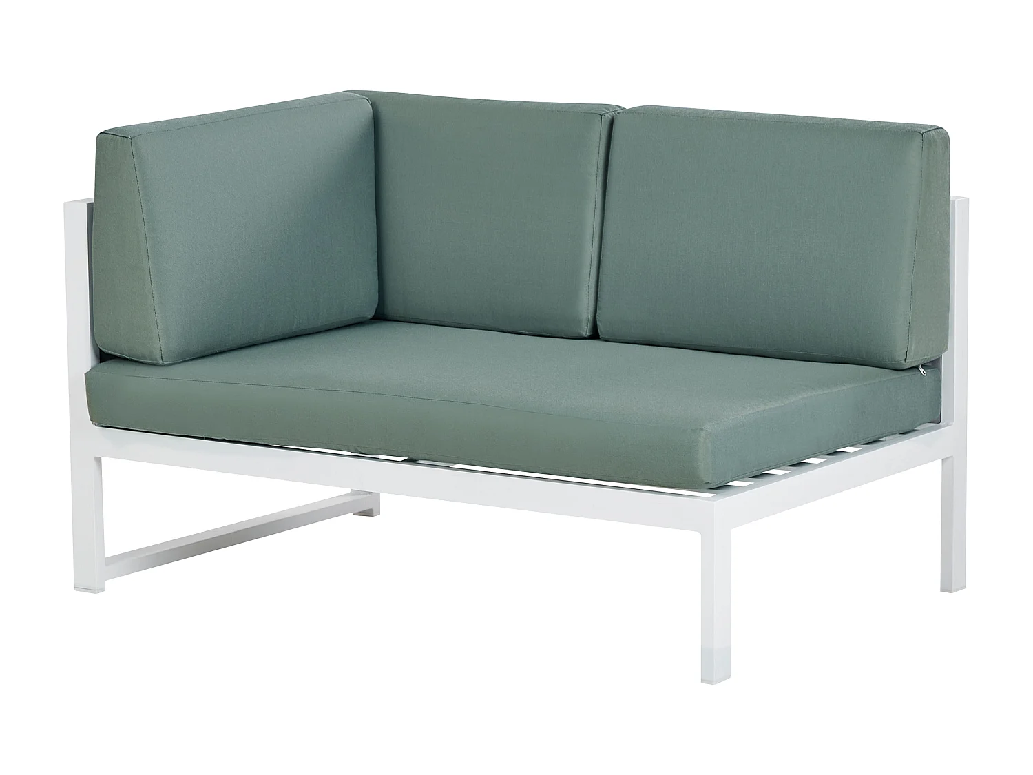 Tuin hoekloungeset met tafel 6-zitter CASTELLA/FRATTE Linkerzijde Metaal Groen