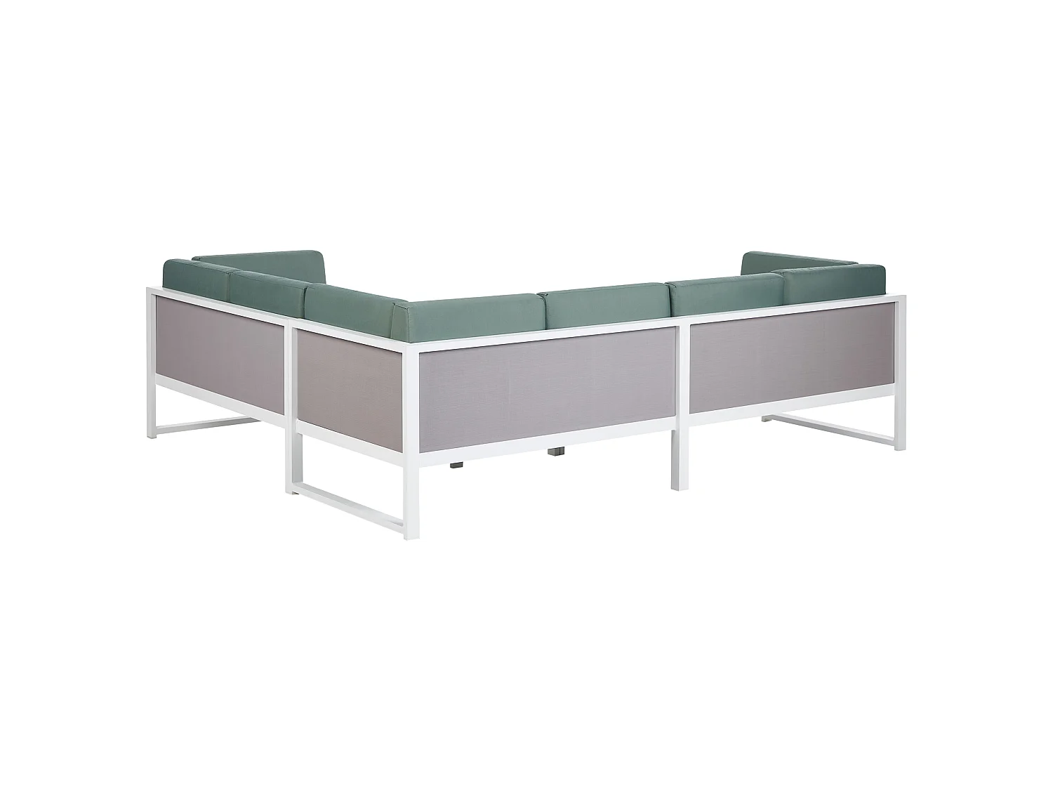Conjunto esquinero de jardín 6 plazas CASTELLA/FRATTE Izquierda Metal Verde