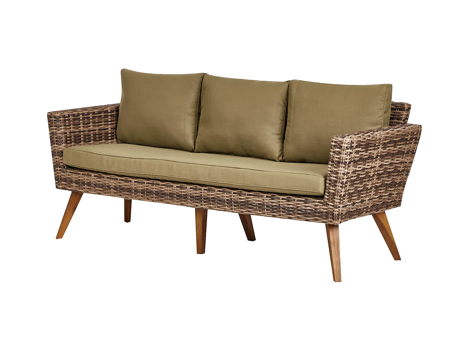 Ensemble de salon de jardin avec table 5 places VITTORIA XL Vert olive