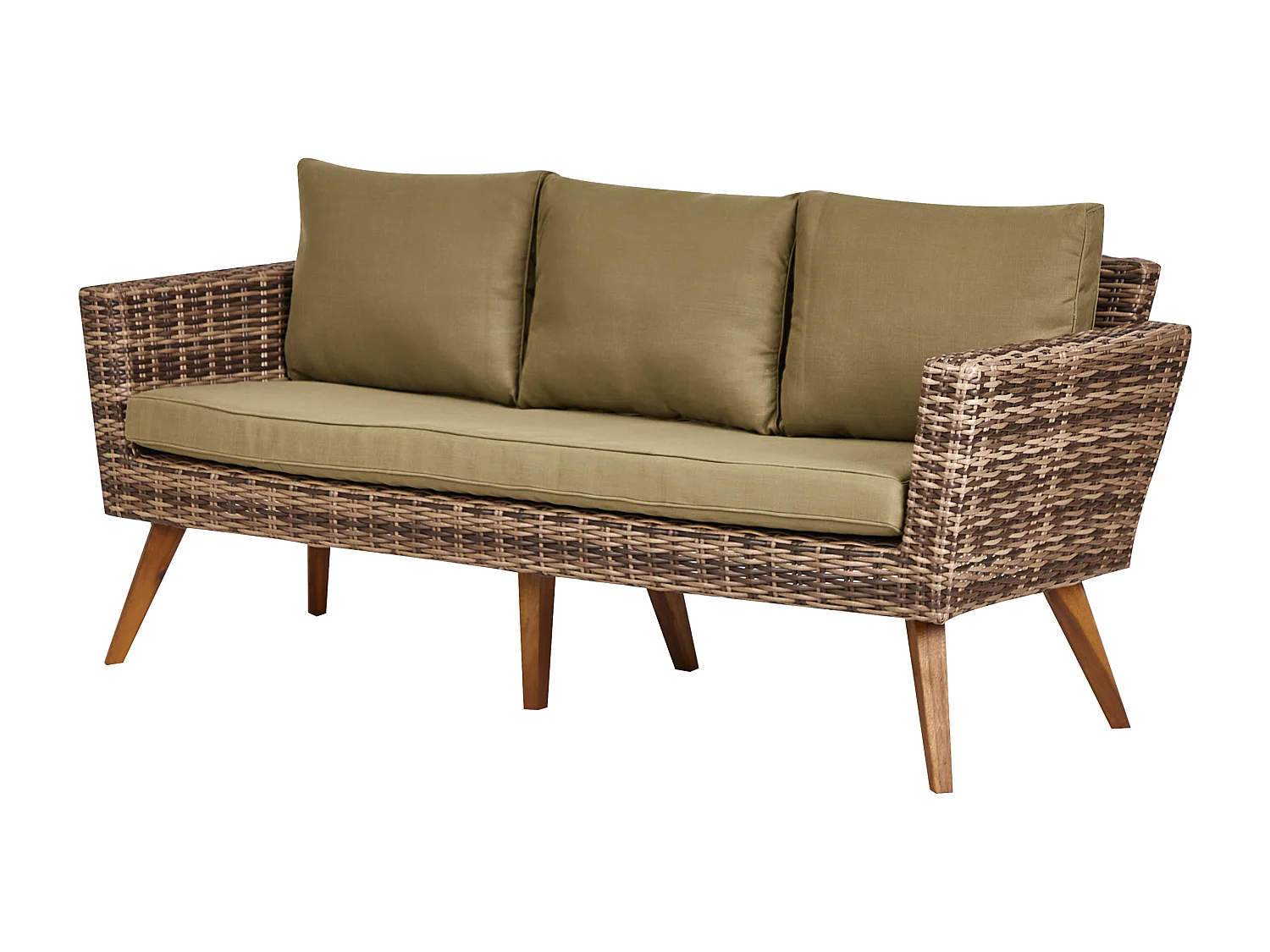 Loungeset met tafel 5-zitter VITTORIA XL Olijfgroen