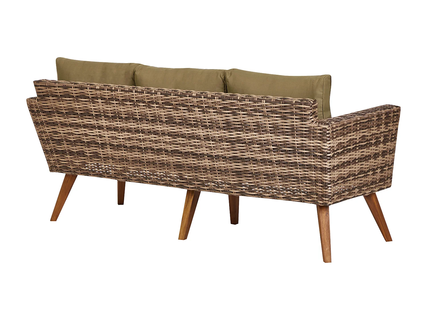 Loungeset met tafel 5-zitter VITTORIA XL Olijfgroen