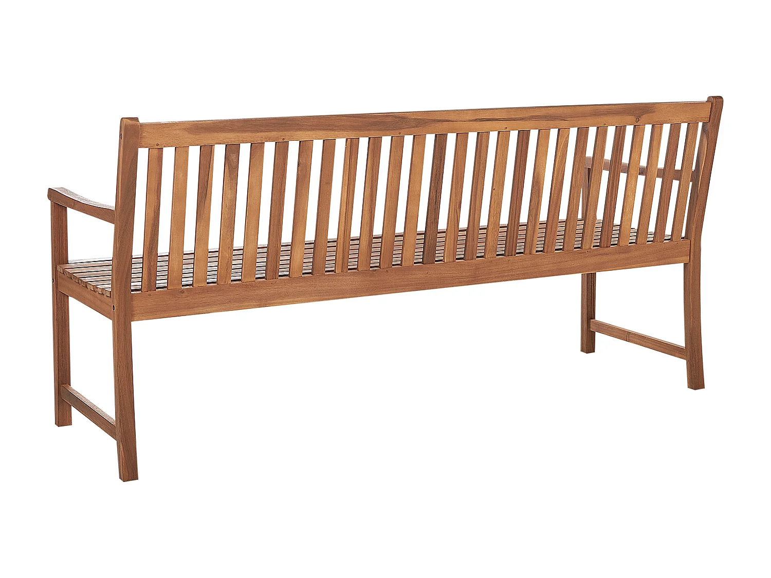 Banc avec coussin d'assise VIVARA 180 cm Bois d'acacia certifié Rouge foncé