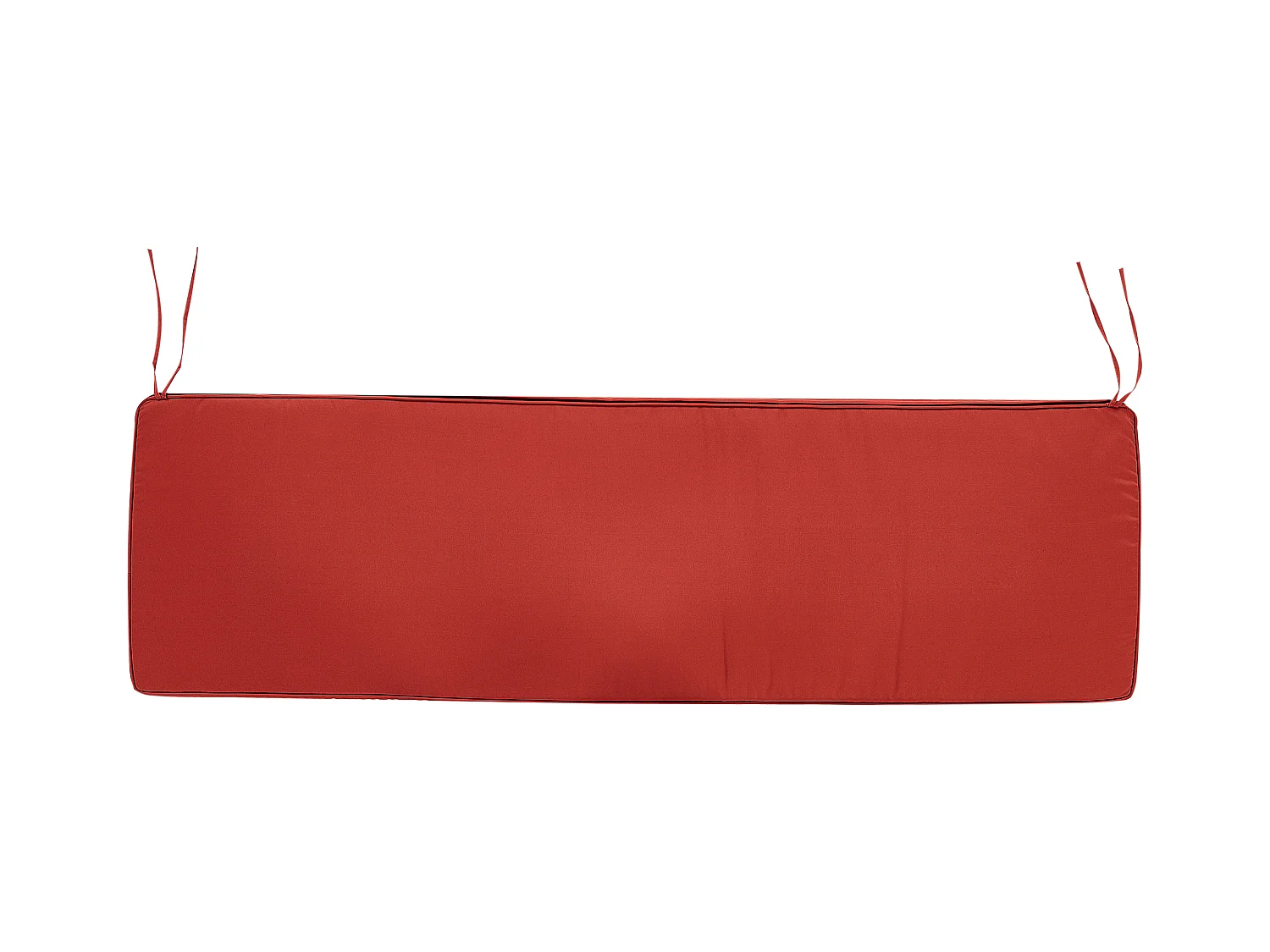 Gartenbank Akazienholz hellbraun 180 cm mit Auflage rot terracotta Vivara
