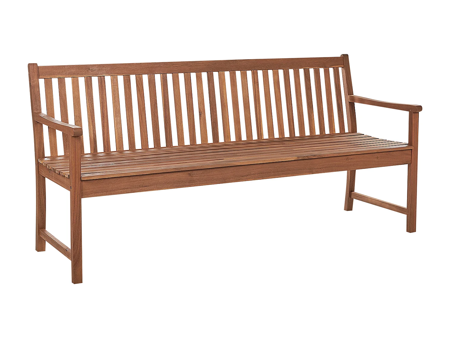 Banc avec coussin d\'assise VIVARA 180 cm Bois d\'acacia certifié Rouge foncé