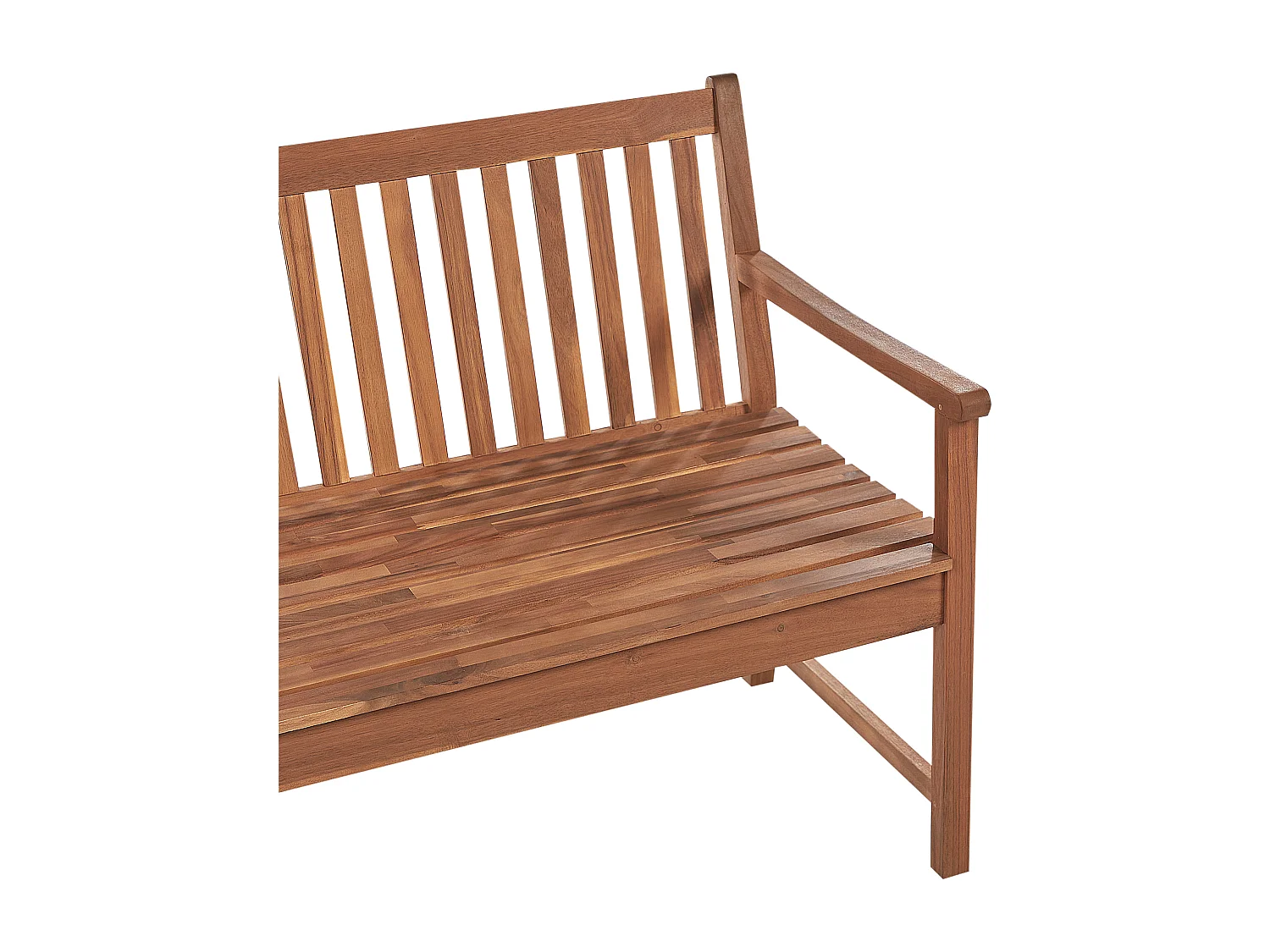 Banc avec coussin d\'assise VIVARA 180 cm Bois d\'acacia certifié Rouge foncé