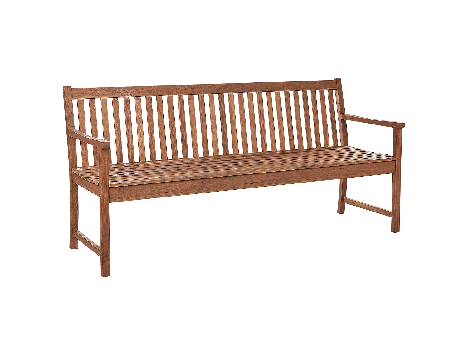 Banc avec coussin d'assise VIVARA 180 cm Bois d'acacia certifié Rouge foncé
