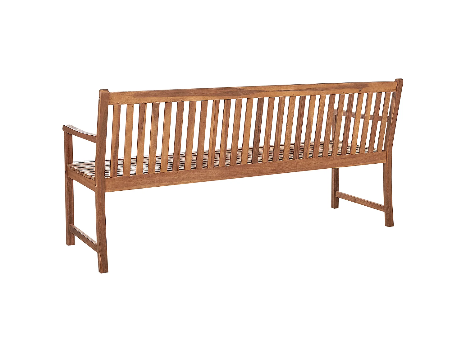 Banc avec coussin d'assise VIVARA 180 cm Bois d'acacia certifié Rouge foncé